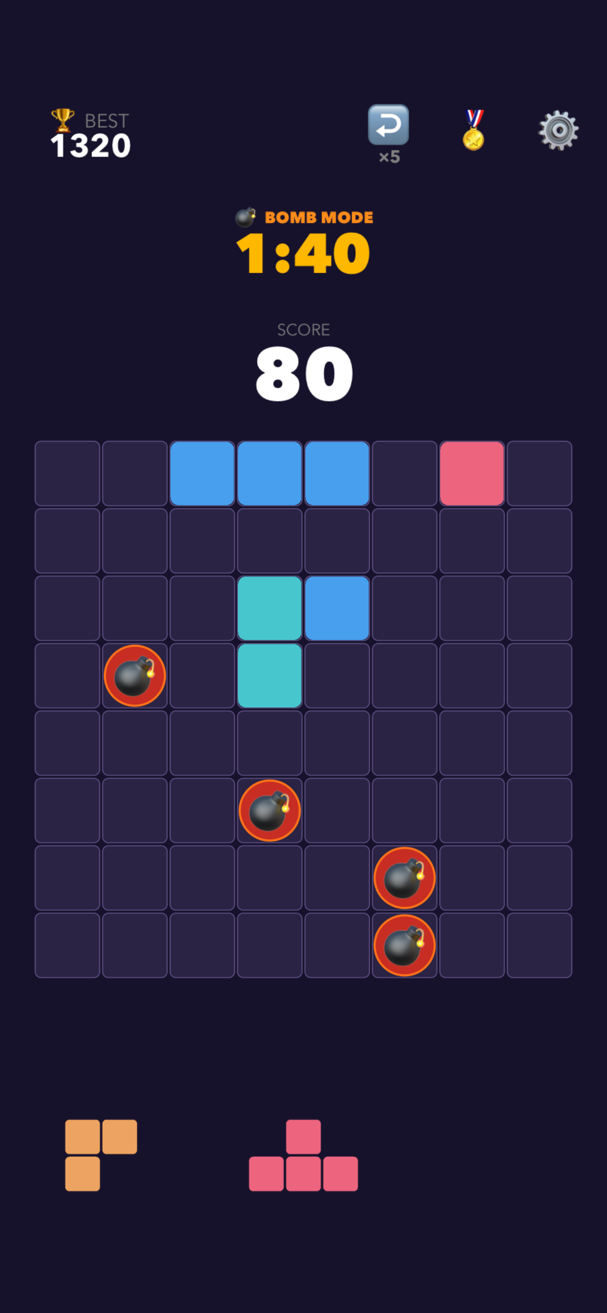 DragBlock! Bomb Mode gameplay